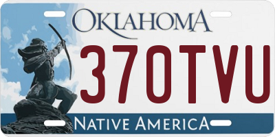 OK license plate 370TVU