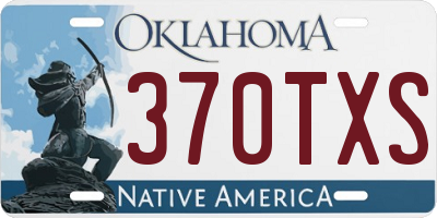 OK license plate 370TXS