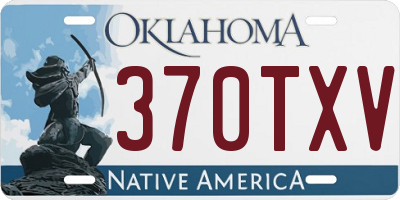 OK license plate 370TXV