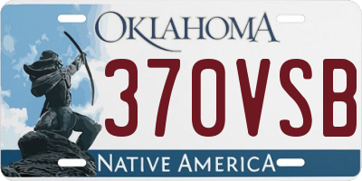 OK license plate 370VSB