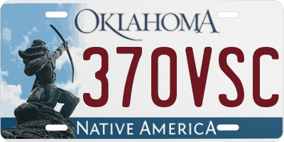 OK license plate 370VSC