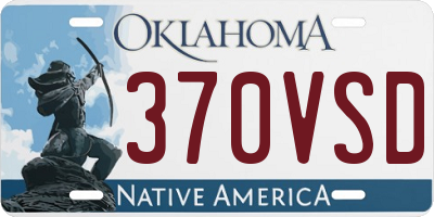 OK license plate 370VSD