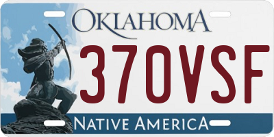 OK license plate 370VSF