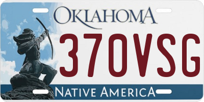 OK license plate 370VSG