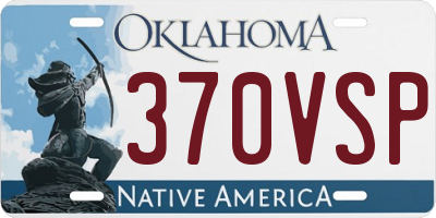 OK license plate 370VSP