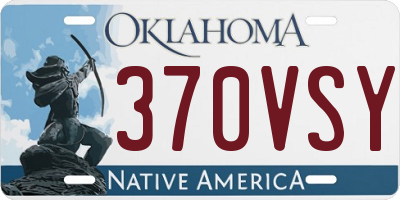 OK license plate 370VSY