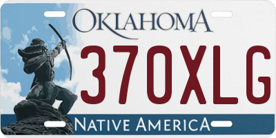 OK license plate 370XLG