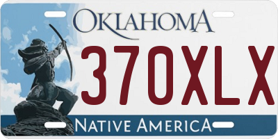OK license plate 370XLX
