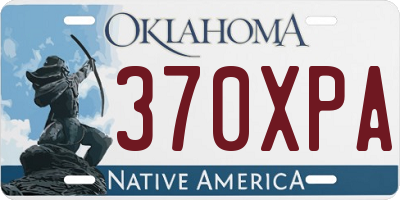 OK license plate 370XPA