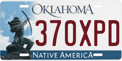 OK license plate 370XPD