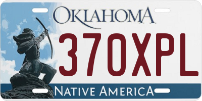 OK license plate 370XPL