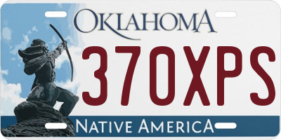OK license plate 370XPS