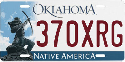 OK license plate 370XRG