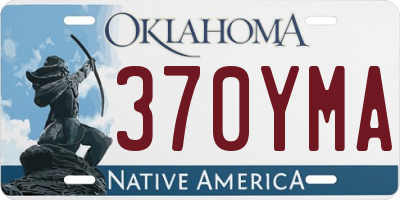 OK license plate 370YMA