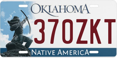 OK license plate 370ZKT