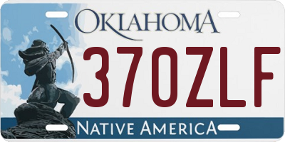 OK license plate 370ZLF
