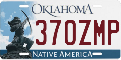 OK license plate 370ZMP