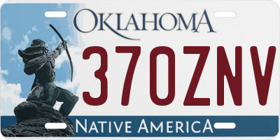 OK license plate 370ZNV