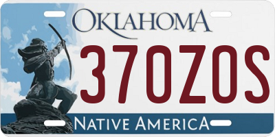 OK license plate 370ZOS