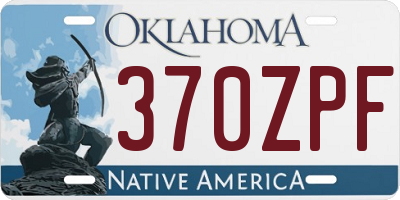 OK license plate 370ZPF