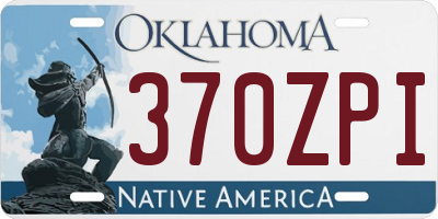 OK license plate 370ZPI