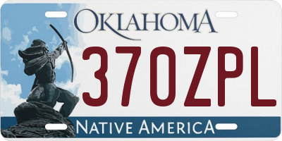 OK license plate 370ZPL