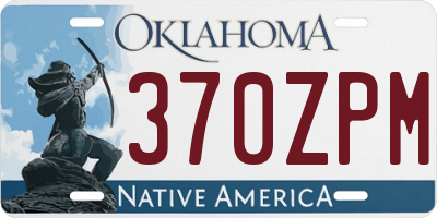 OK license plate 370ZPM