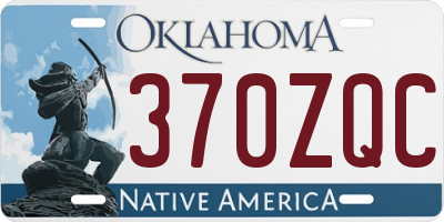 OK license plate 370ZQC