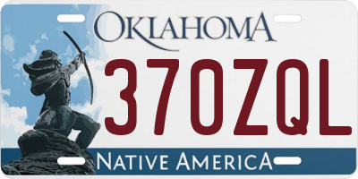 OK license plate 370ZQL