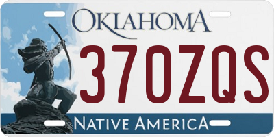 OK license plate 370ZQS