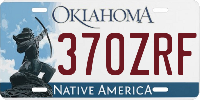 OK license plate 370ZRF