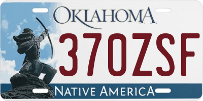 OK license plate 370ZSF