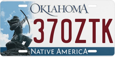 OK license plate 370ZTK