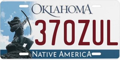 OK license plate 370ZUL