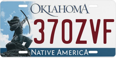OK license plate 370ZVF