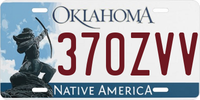 OK license plate 370ZVV