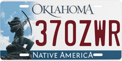 OK license plate 370ZWR