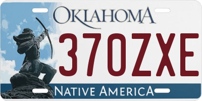 OK license plate 370ZXE