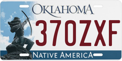 OK license plate 370ZXF