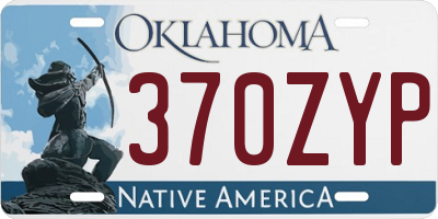 OK license plate 370ZYP