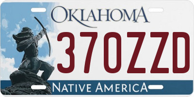 OK license plate 370ZZD