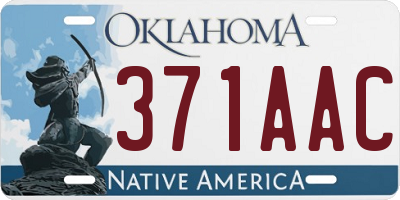 OK license plate 371AAC