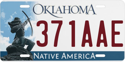 OK license plate 371AAE