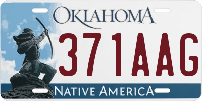 OK license plate 371AAG