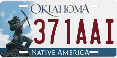 OK license plate 371AAI