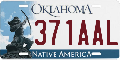 OK license plate 371AAL