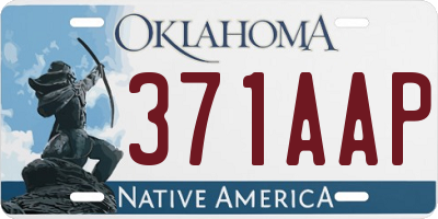 OK license plate 371AAP