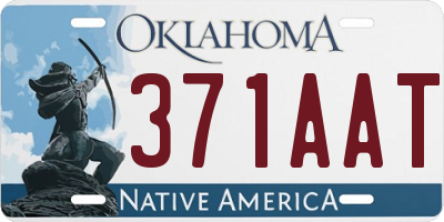 OK license plate 371AAT