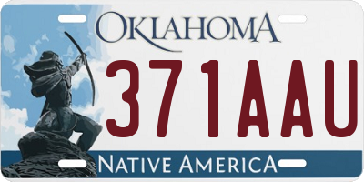 OK license plate 371AAU