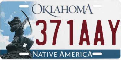OK license plate 371AAY